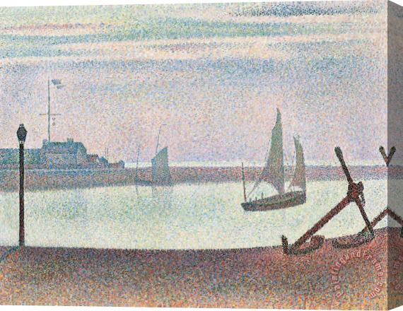 Georges Seurat The Channel At Gravelines In The Evening Stretched Canvas Painting / Canvas Art