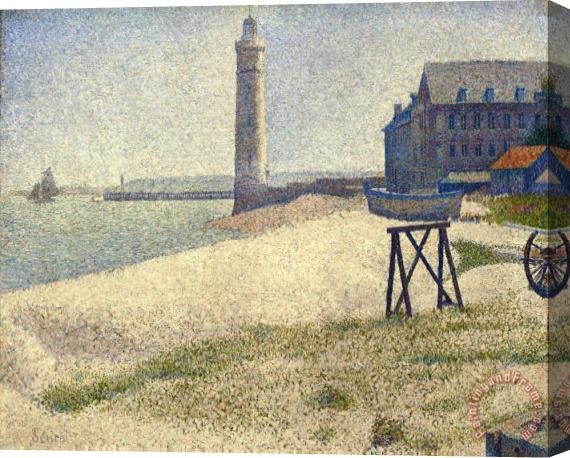 Georges Seurat The Lighthouse at Honfleur Stretched Canvas Print / Canvas Art