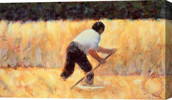 Georges Seurat The Reaper Stretched Canvas Painting / Canvas Art
