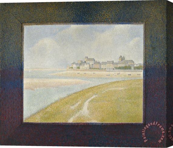 Georges Seurat View of Le Crotoy From Upstream Stretched Canvas Print / Canvas Art