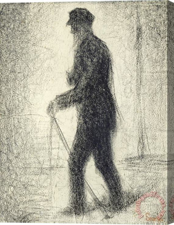 Georges Seurat Walking Stretched Canvas Painting / Canvas Art