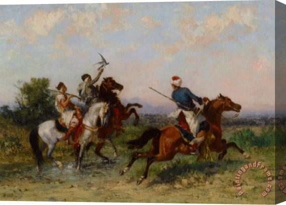 Georges Washington La Chasse Au Faucon Stretched Canvas Painting / Canvas Art