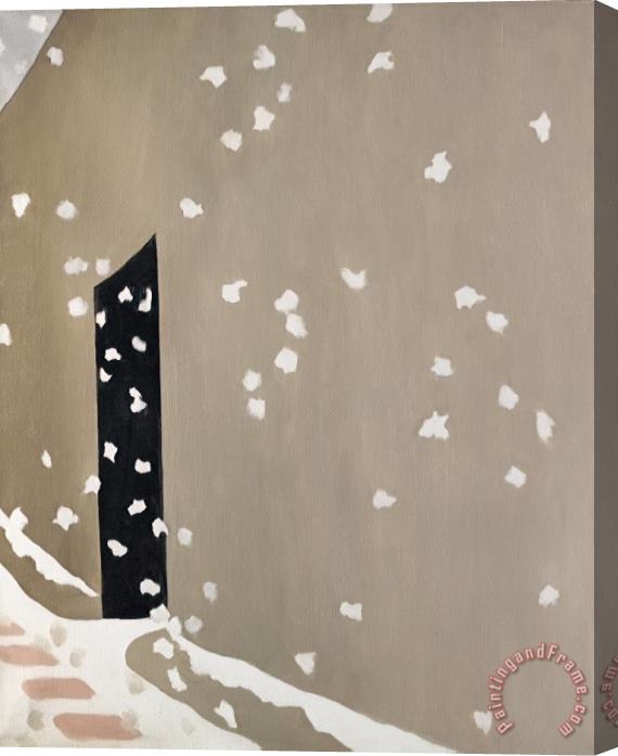 Georgia O'keeffe Black Door with Snow, 1953 1955 Stretched Canvas Painting / Canvas Art