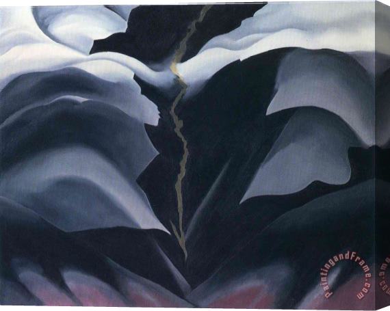 Georgia O'keeffe Black Place II Stretched Canvas Painting / Canvas Art