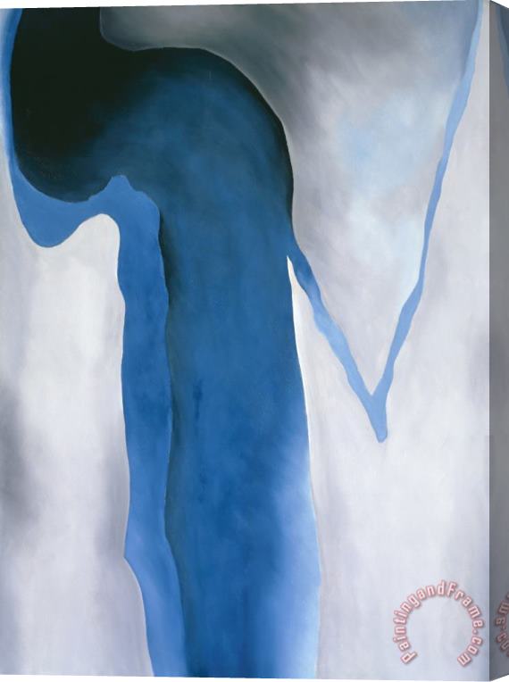 Georgia O'Keeffe Blue Black And Grey Stretched Canvas Print / Canvas Art
