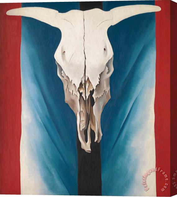 Georgia O'keeffe Cow's Skull Red, White, And Blue, 1931 Stretched Canvas Painting / Canvas Art