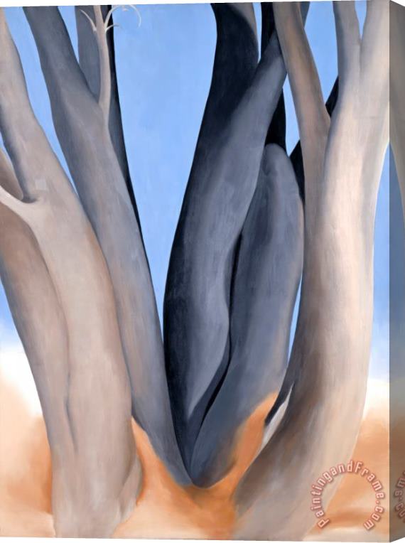 Georgia O'keeffe Dark Tree Trunks Stretched Canvas Painting / Canvas Art