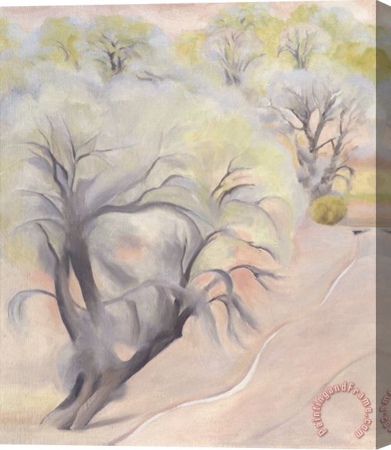 Georgia O'keeffe Early Spring Trees Above Irrigation Ditch, Abiquiu, 1950 Stretched Canvas Painting / Canvas Art