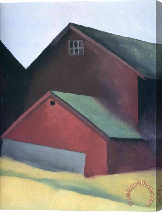 Georgia O'keeffe Ends of Barns Stretched Canvas Painting / Canvas Art