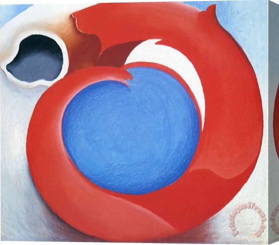 Georgia O'keeffe Goat S Horn with Red Stretched Canvas Print / Canvas Art