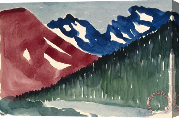 Georgia O'keeffe Long Lake, Colorado Iii( Adrienne Brugger Sketchbook), 1917 Stretched Canvas Painting / Canvas Art