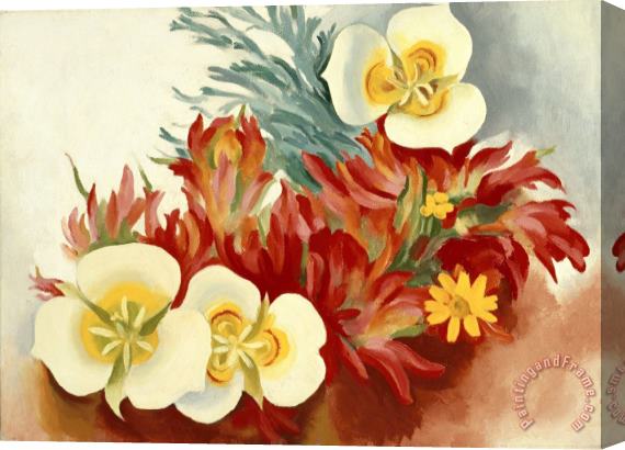 Georgia O'keeffe Mariposa Lilies And Indian Paintbrush, 1941 Stretched Canvas Painting / Canvas Art