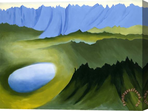 Georgia O'keeffe Mountains And Lake, 1961 Stretched Canvas Painting / Canvas Art