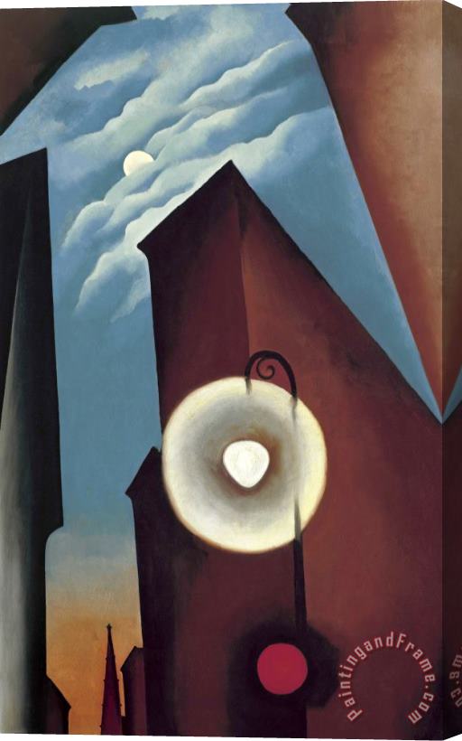 Georgia O'keeffe New York Street with Moon, 1925 Stretched Canvas Painting / Canvas Art