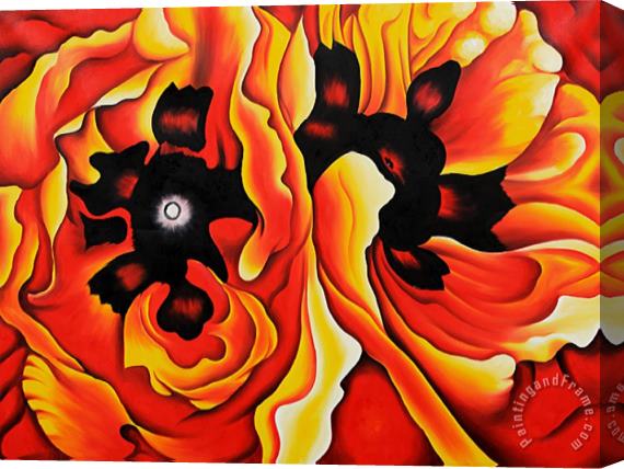 Georgia O'keeffe Oriental Poppies II Stretched Canvas Painting / Canvas Art