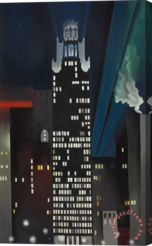 Georgia O'Keeffe Radiator Building–night, New York Stretched Canvas Painting / Canvas Art