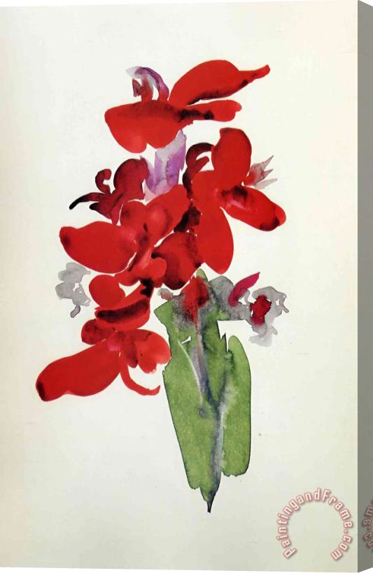 Georgia O'keeffe Red Canna 2 Stretched Canvas Painting / Canvas Art