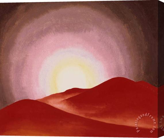 Georgia O'keeffe Red Hills Lake George Stretched Canvas Painting / Canvas Art