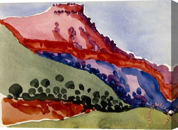 Georgia O'keeffe Red Mesa, 1917 Stretched Canvas Painting / Canvas Art
