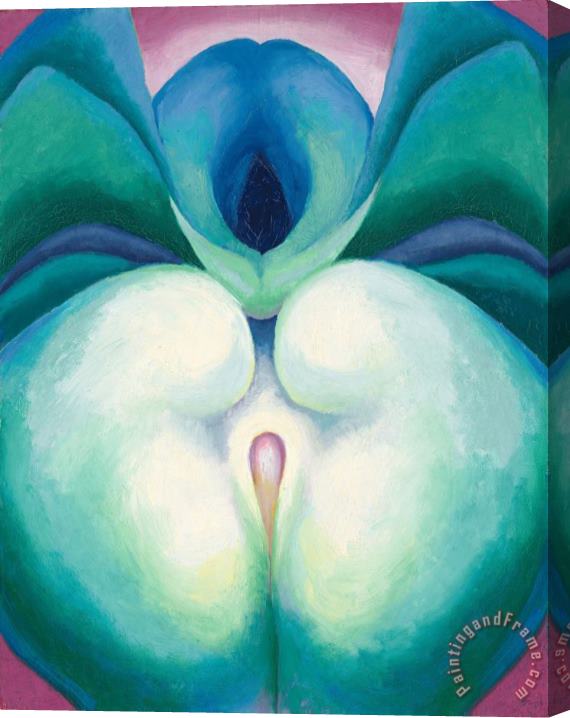 Georgia O'keeffe Series I White & Blue Flower Shapes, 1919 Stretched Canvas Painting / Canvas Art