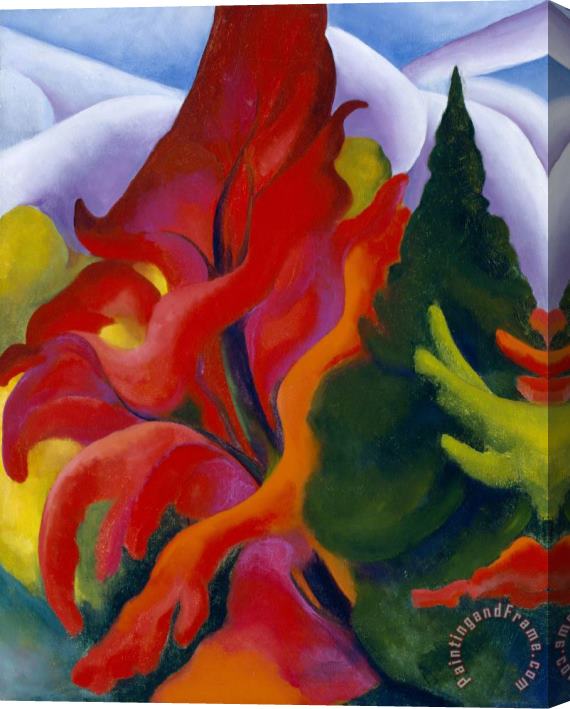 Georgia O'keeffe Trees in Autumn, 1920 1921 Stretched Canvas Print / Canvas Art
