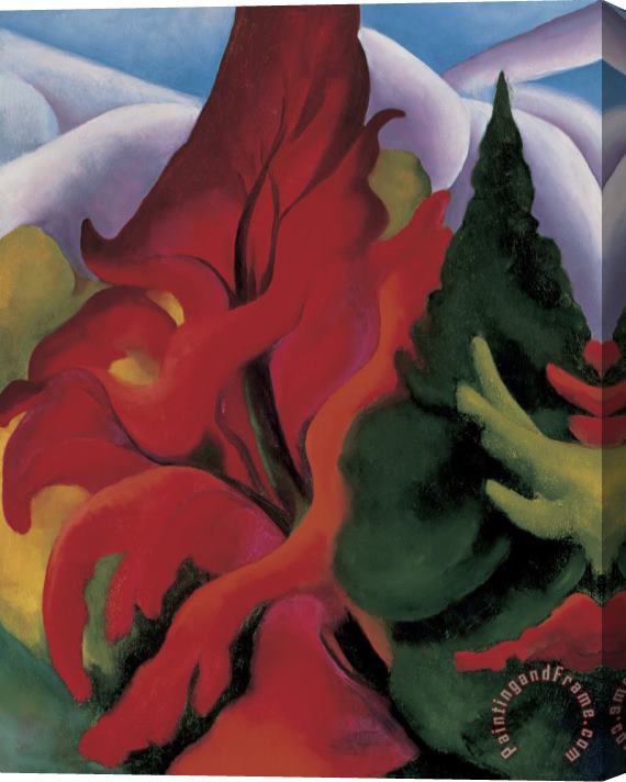 Georgia O'Keeffe Trees in Autumn Stretched Canvas Painting / Canvas Art