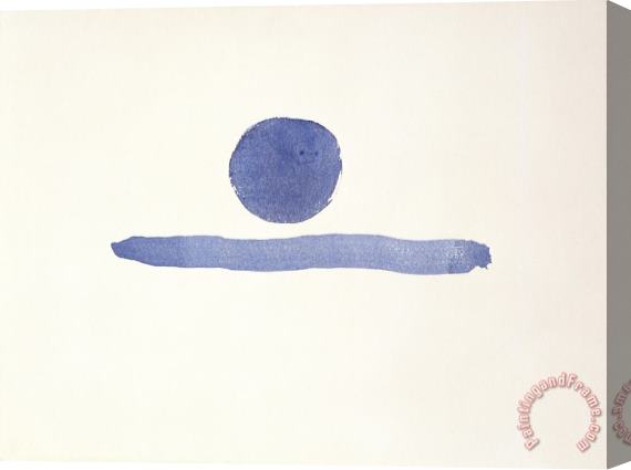 Georgia O'keeffe Untitled (abstraction Blue Circle And Line), 1976 1977 Stretched Canvas Print / Canvas Art