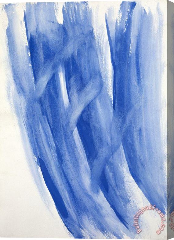 Georgia O'keeffe Untitled (abstraction Blue Lines Ii), 1970s Stretched Canvas Print / Canvas Art