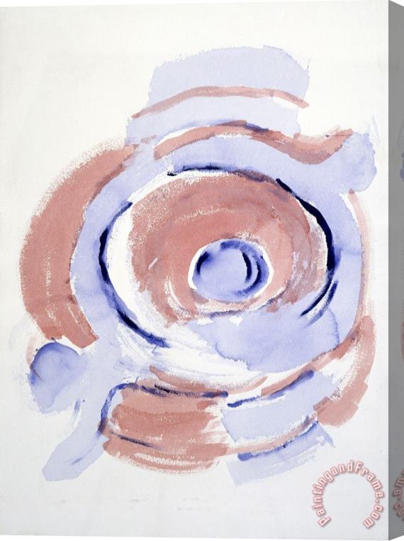 Georgia O'keeffe Untitled (abstraction Orange And Blue Spiral), 1970s Stretched Canvas Painting / Canvas Art