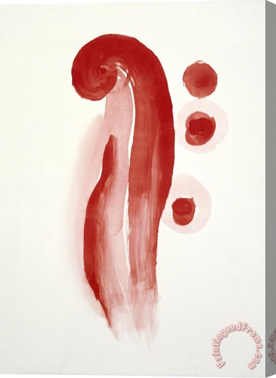Georgia O'keeffe Untitled (abstraction Orange Curve And Circles), 1970s Stretched Canvas Print / Canvas Art
