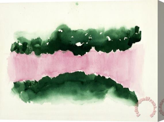Georgia O'keeffe Untitled (abstraction Pink And Green), 1976 1977 Stretched Canvas Painting / Canvas Art