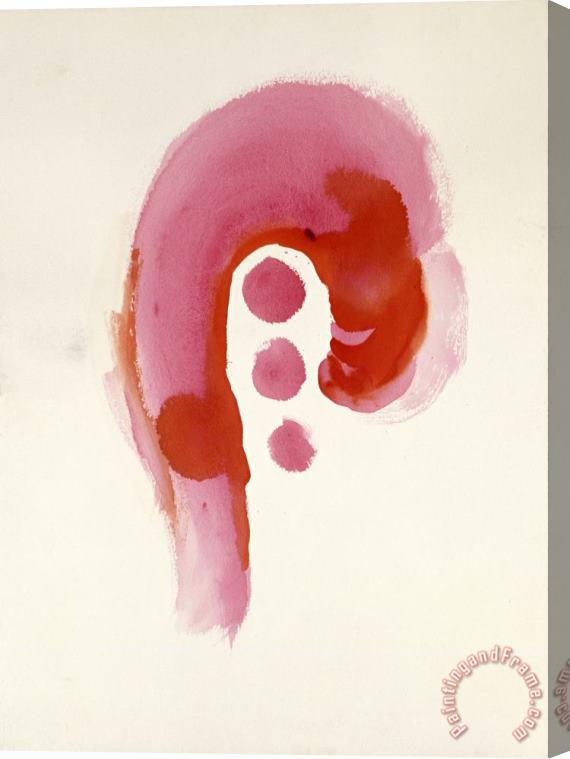 Georgia O'keeffe Untitled (abstraction Pink Curve And Circles), 1970s Stretched Canvas Painting / Canvas Art