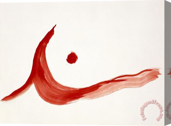 Georgia O'keeffe Untitled (abstraction Red Wave with Circle), 1979 Stretched Canvas Print / Canvas Art
