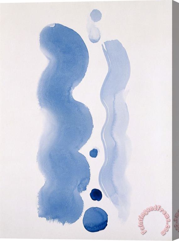 Georgia O'keeffe Untitled (curved Line And Round Spots Blue), 1976 1977 Stretched Canvas Painting / Canvas Art