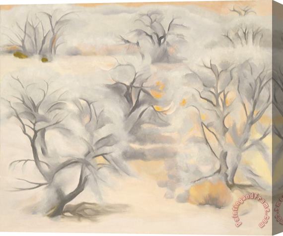 Georgia O'keeffe Winter Trees, Abiquiu, Iii, 1950 Stretched Canvas Painting / Canvas Art
