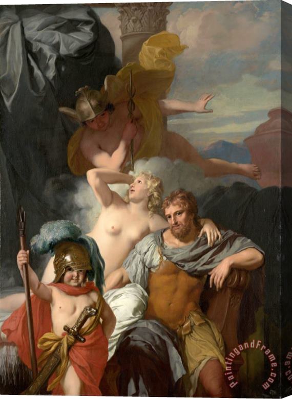 Gerard de Lairesse Mercury Ordering Calypso to Release Odysseus Stretched Canvas Print / Canvas Art