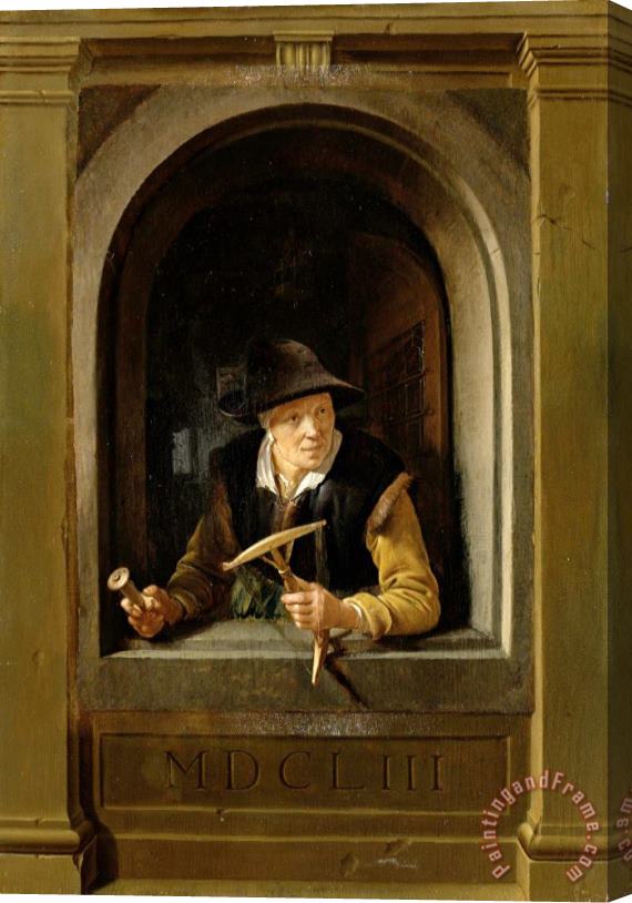 Gerard Dou A Fisherman's Wife Stretched Canvas Painting / Canvas Art