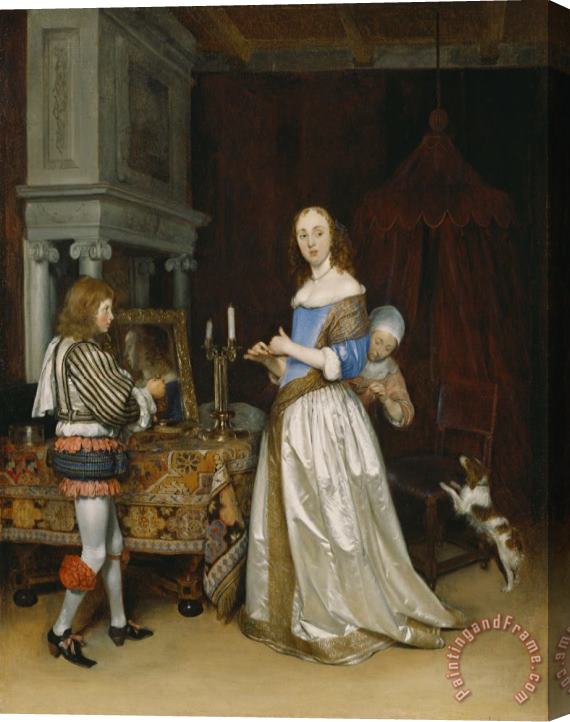 Gerard ter Borch  Lady at her Toilette Stretched Canvas Print / Canvas Art
