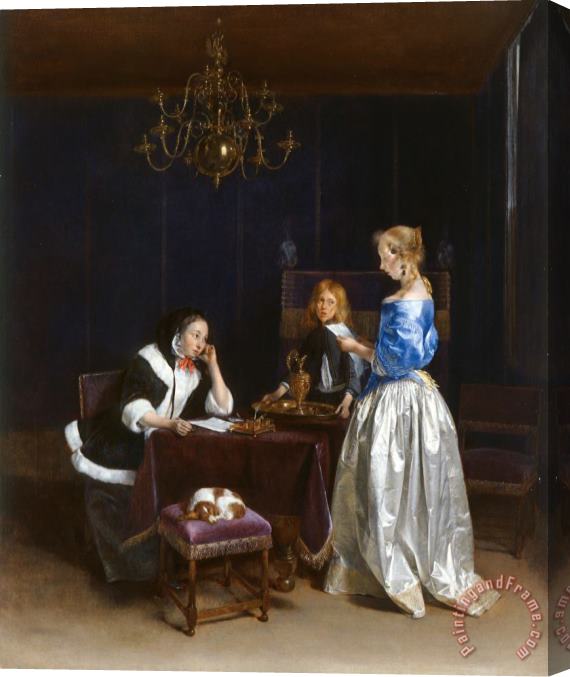Gerard ter Borch The Letter Stretched Canvas Painting / Canvas Art