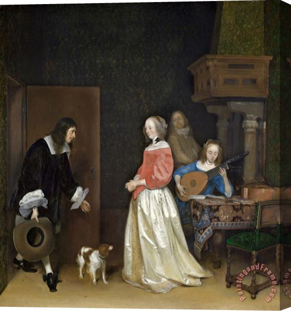 Gerard ter Borch The Suitor's Visit Stretched Canvas Print / Canvas Art