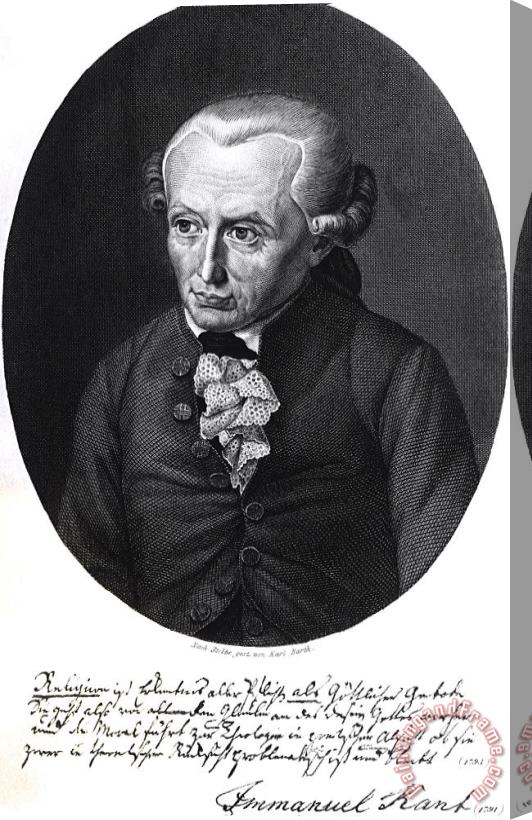 German School Portrait Of Emmanuel Kant Stretched Canvas Painting / Canvas Art