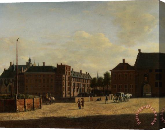 Gerrit Adriaensz. Berckheyde Plaats with The Binnenhof And The Gevangenport The Hague Stretched Canvas Print / Canvas Art