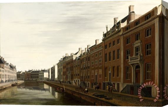 Gerrit Adriaensz. Berckheyde The 'golden Bend' in The Herengracht, Amsterdam, Seen From The West Stretched Canvas Print / Canvas Art