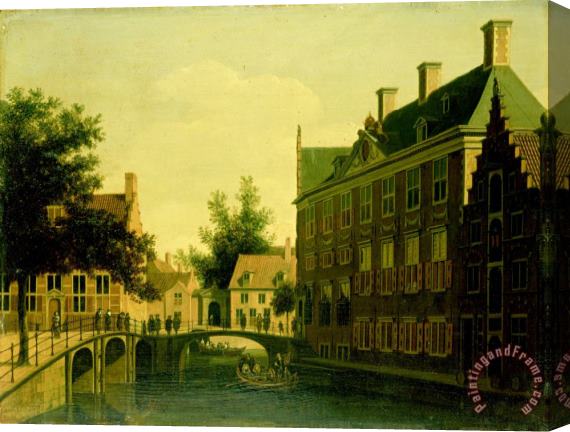 Gerrit Adriaensz. Berckheyde The Oude Zijds Herenlogement (gentlemen's Hotel) in Amsterdam Stretched Canvas Painting / Canvas Art