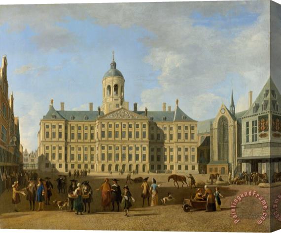 Gerrit Adriaensz. Berckheyde The Town Hall on The Dam, Amsterdam Stretched Canvas Painting / Canvas Art
