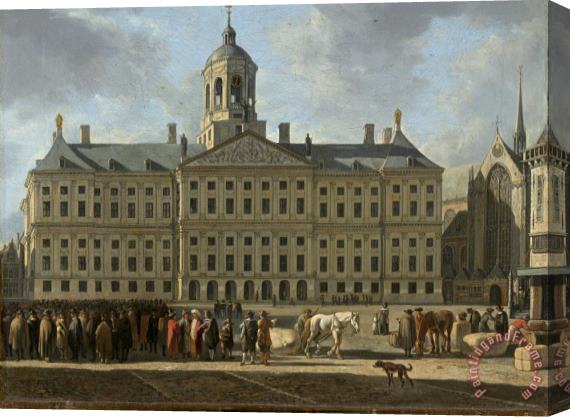 Gerrit Adriaensz. Berckheyde The Townhall on The Dam, Amsterdam Stretched Canvas Painting / Canvas Art