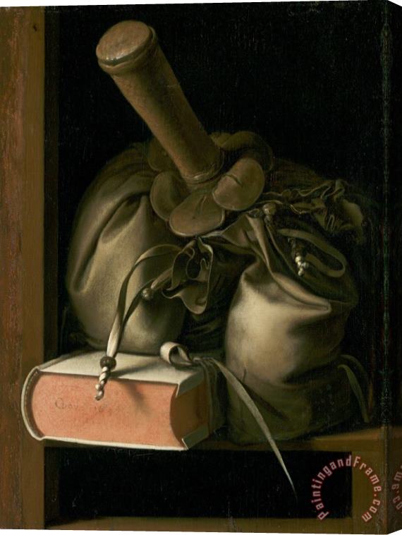 Gerrit Dou Still Life with Book And Purse Stretched Canvas Painting / Canvas Art