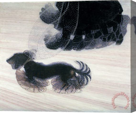 Giacomo Balla Dinamismo Di Un Cane Al Guinzaglio (dynamism of a Dog on a Leash) Stretched Canvas Painting / Canvas Art
