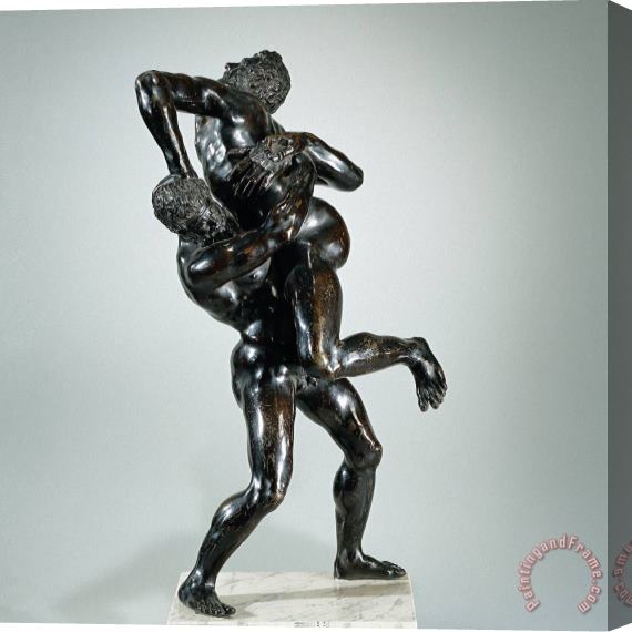 Giambologna Hercules And Antaeus Stretched Canvas Painting / Canvas Art
