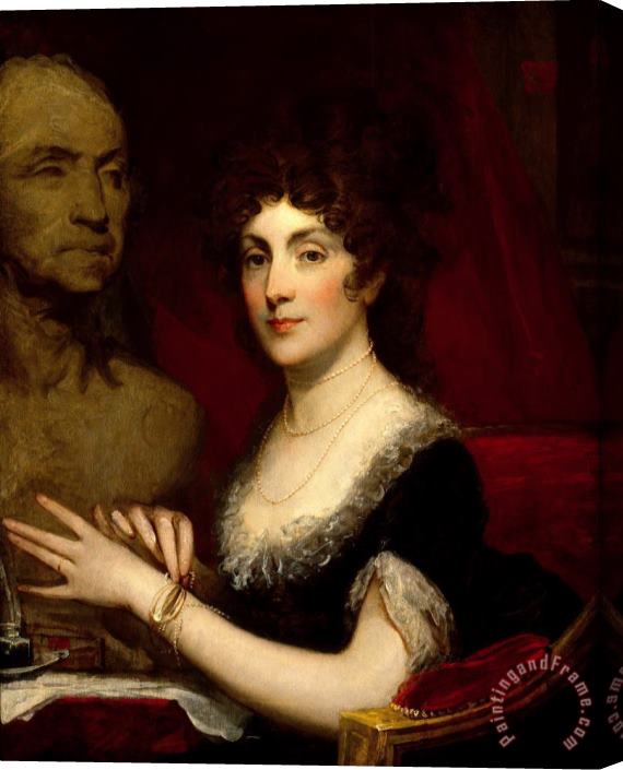 Gilbert Stuart Portrait of Mrs Perez Morton (sarah Wentworth Apthorpe) Stretched Canvas Painting / Canvas Art